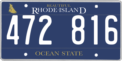 RI license plate 472816