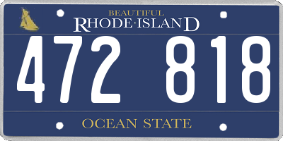 RI license plate 472818
