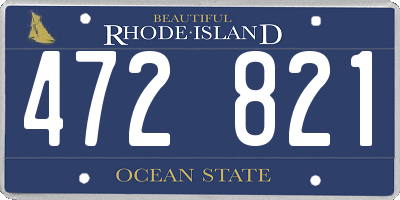 RI license plate 472821