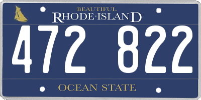 RI license plate 472822