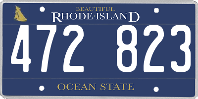 RI license plate 472823