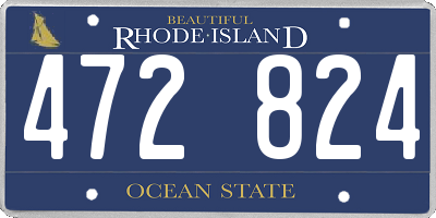 RI license plate 472824