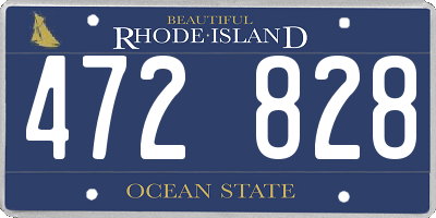 RI license plate 472828