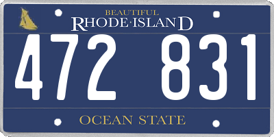 RI license plate 472831