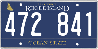 RI license plate 472841