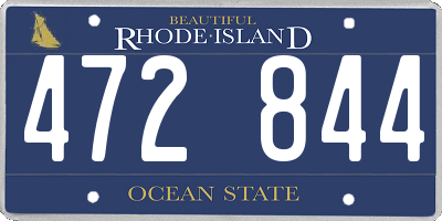RI license plate 472844