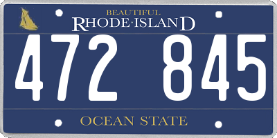 RI license plate 472845