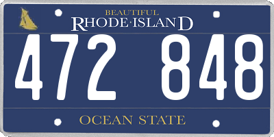 RI license plate 472848