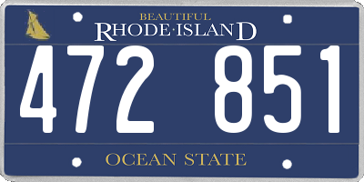 RI license plate 472851