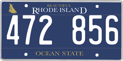 RI license plate 472856