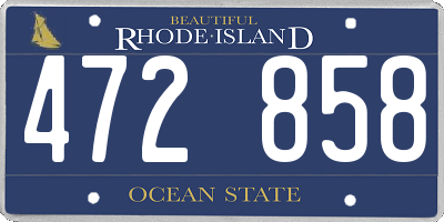 RI license plate 472858