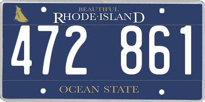 RI license plate 472861