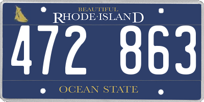 RI license plate 472863