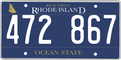 RI license plate 472867