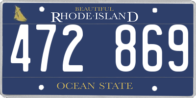 RI license plate 472869