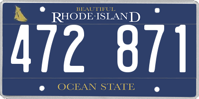 RI license plate 472871