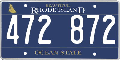 RI license plate 472872