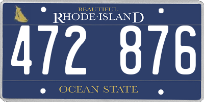 RI license plate 472876
