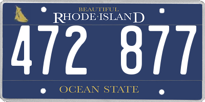 RI license plate 472877