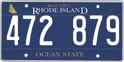 RI license plate 472879