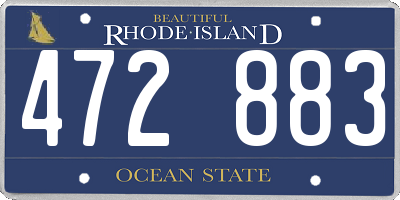 RI license plate 472883