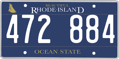 RI license plate 472884