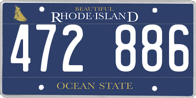 RI license plate 472886