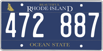 RI license plate 472887