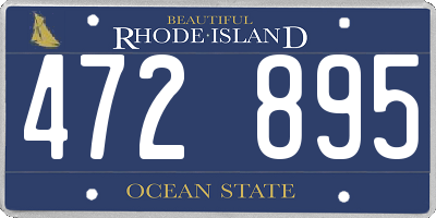 RI license plate 472895