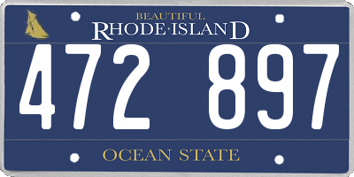 RI license plate 472897