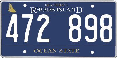 RI license plate 472898