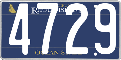 RI license plate 4729