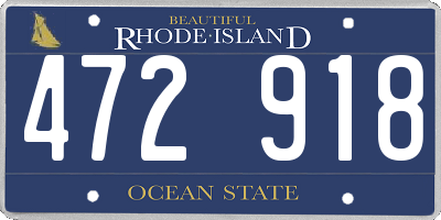 RI license plate 472918