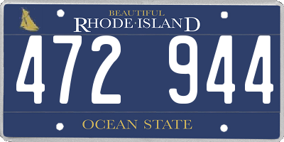 RI license plate 472944