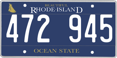 RI license plate 472945