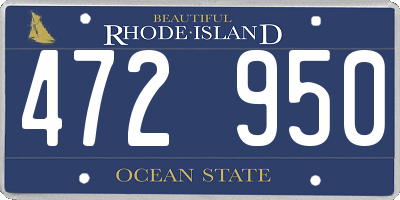 RI license plate 472950