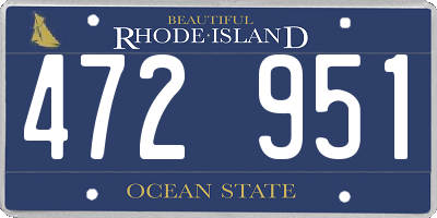 RI license plate 472951