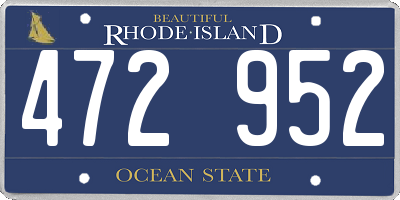 RI license plate 472952