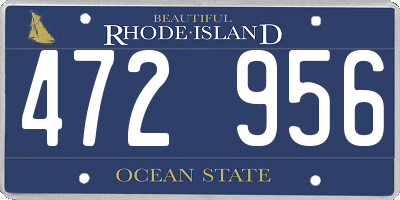 RI license plate 472956