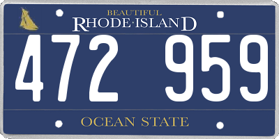 RI license plate 472959