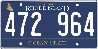 RI license plate 472964