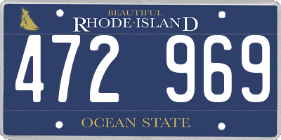 RI license plate 472969