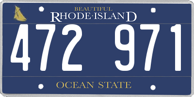 RI license plate 472971