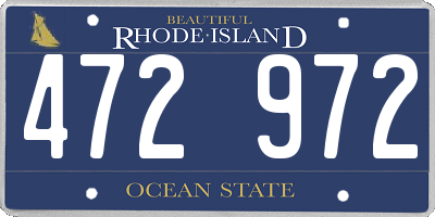 RI license plate 472972