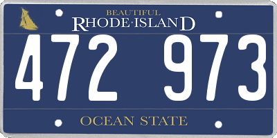 RI license plate 472973