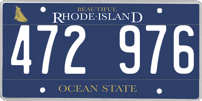 RI license plate 472976