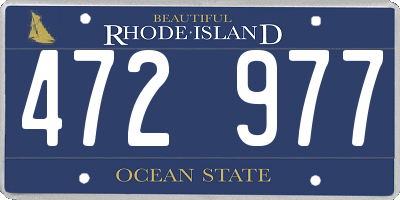 RI license plate 472977