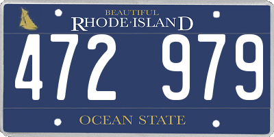 RI license plate 472979