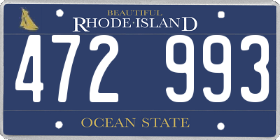 RI license plate 472993