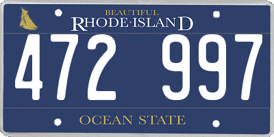 RI license plate 472997